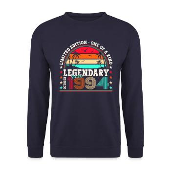 Légendaire depuis octobre 1994 cadeau de 28e anniversaire - Sweat-shirt Unisexe - marine - Devant - Alina (178cm) & Michal (187cm)
