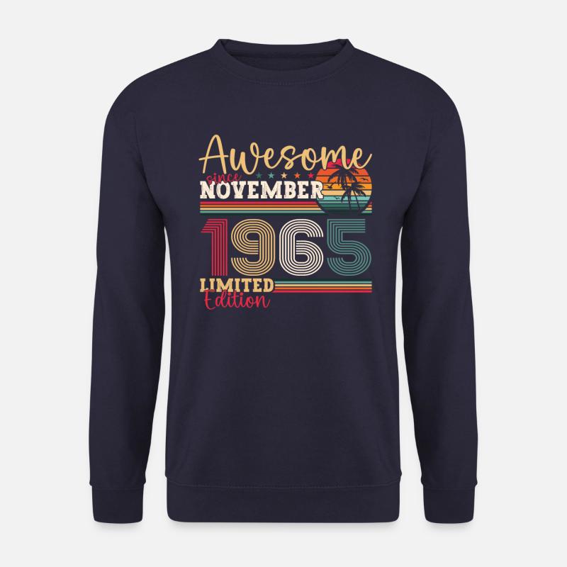 Original November 1965 57. Geburtstag Geschenk - Unisex Pullover - Navy