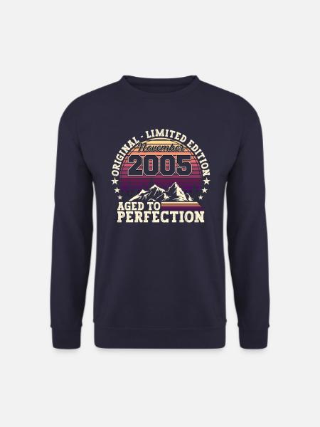 Millésime novembre 2005 - cadeau 17ème anniversaire - Sweat-shirt Unisexe - marine
