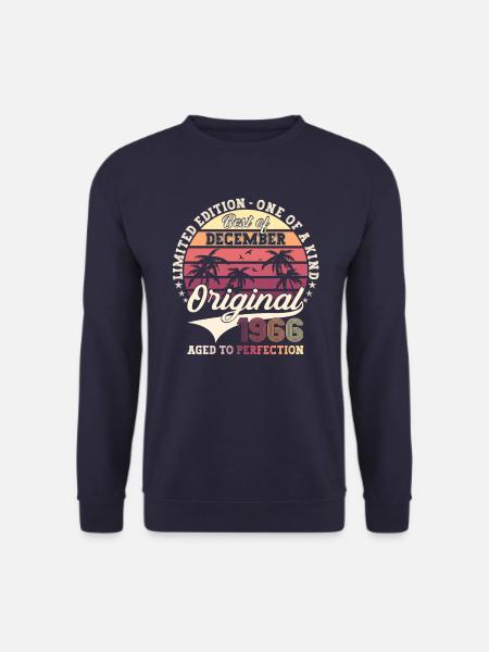 Original Dezember 1966 56. Geburtstag Geschenk - Unisex Pullover - Navy