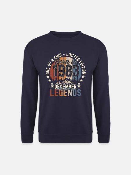 Original Dezember 1983 39. Geburtstag Geschenk - Unisex Pullover - Navy