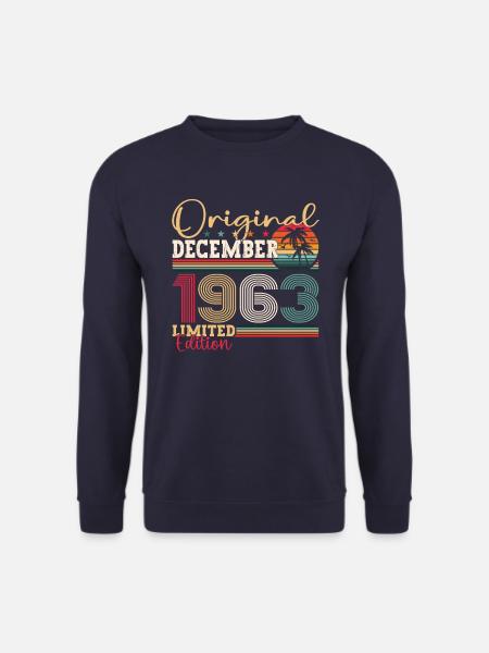 Original Dezember 1963 59. Geburtstag Geschenk - Unisex Pullover - Navy