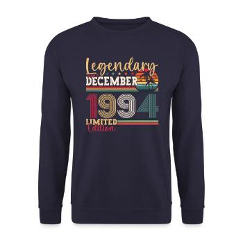 Original December 1994 28th birthday gift - Unisex Sweatshirt - navy - Front - Alina (178cm) & Michal (187cm)