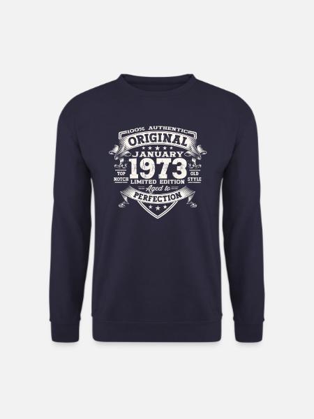 Geboren 1973 50 januari 50e verjaardag cadeau man - Uniseks sweater - navy