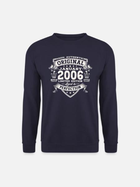 Jahrgang 2006 Januar 17. Geburtstag Geschenk Mann - Unisex Pullover - Navy