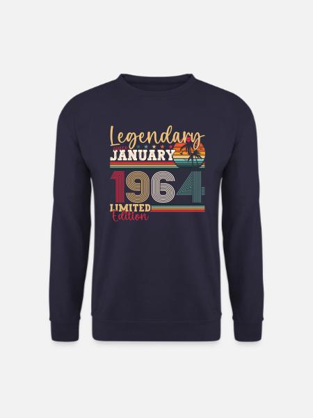 59. Geburtstag Jahrgang 1964 Januar Geschenk Mann - Unisex Pullover - Navy