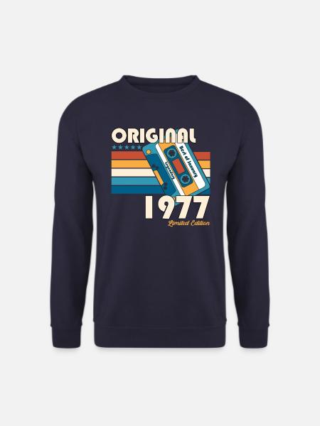 Januar Jahrgang 1977 46. Geburtstag Geschenk 70er - Unisex Pullover - Navy