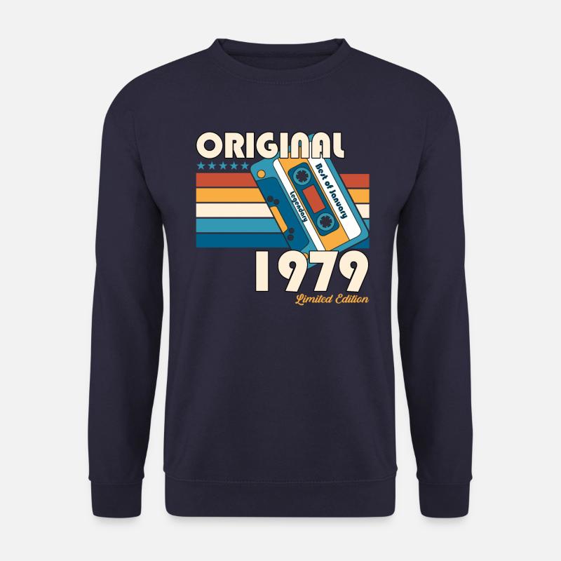 Januar Jahrgang 1979 44. Geburtstag Geschenk 70er - Unisex Pullover - Navy