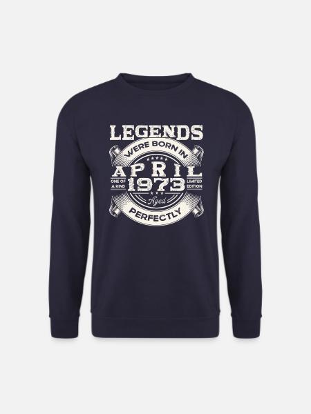 50th birthday man April born 1973 Oldtimer - Unisex Sweatshirt - navy