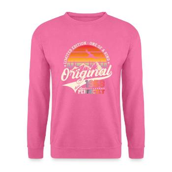 65e anniversaire Mann Original April Né en 1958 - Sweat-shirt Unisexe - rose - Devant