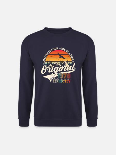 45. Geburtstag Mann Original April Jahrgang 1978 - Unisex Pullover - Navy