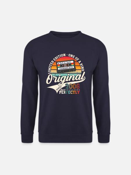 17. Geburtstag Mann April Jahrgang 2006 Kassette - Unisex Pullover - Navy