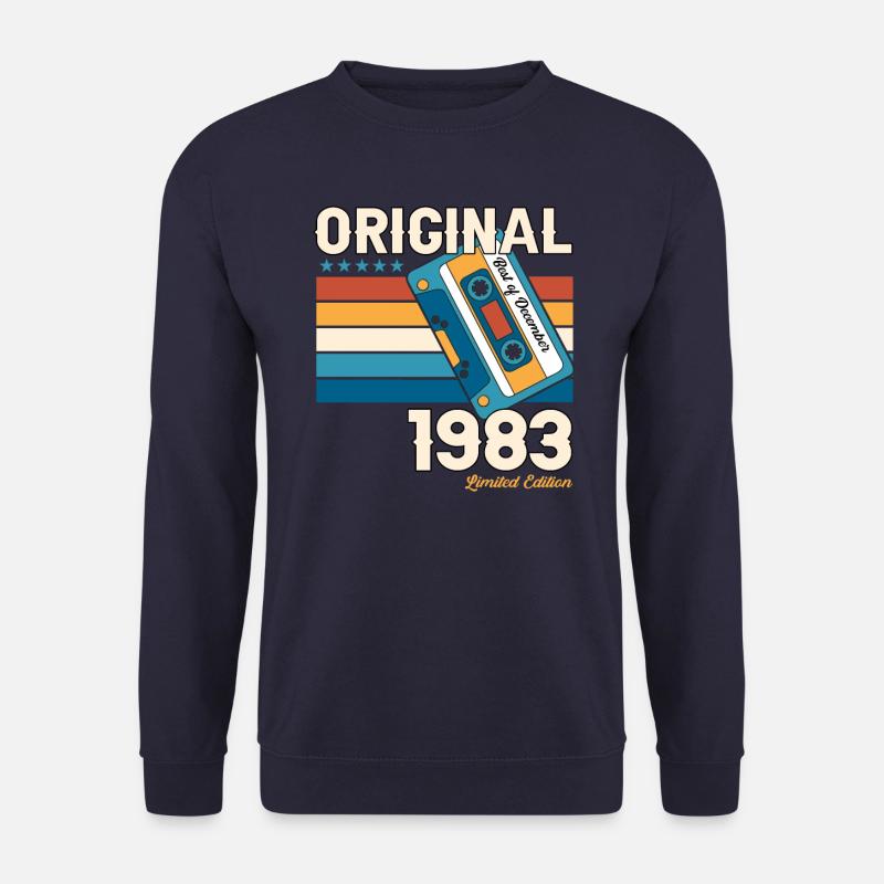 40. Geburtstag Kassette Dezember Jahrgang 1983 - Unisex Pullover - Navy