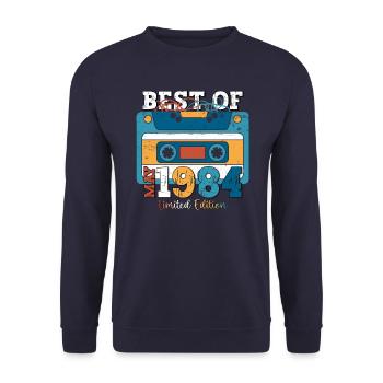 Birthday 1984 May 1984 Vintage 1984 Legend 84 - Unisex Sweatshirt - navy - Front - Alina (178cm) & Michal (187cm)