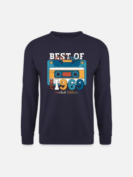 Kassette Juni 1969 Jahrgang 1969 Geburtstag 1969 - Unisex Pullover - Navy