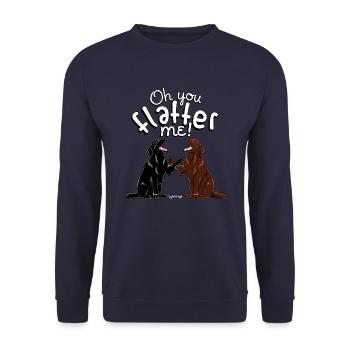 Flattie Oh You 4 - Unisex Sweatshirt - navy - Front - Alina (178cm) & Michal (187cm)