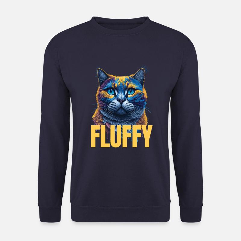 Splash Art British Cat Expression - Unisex Sweatshirt - navy
