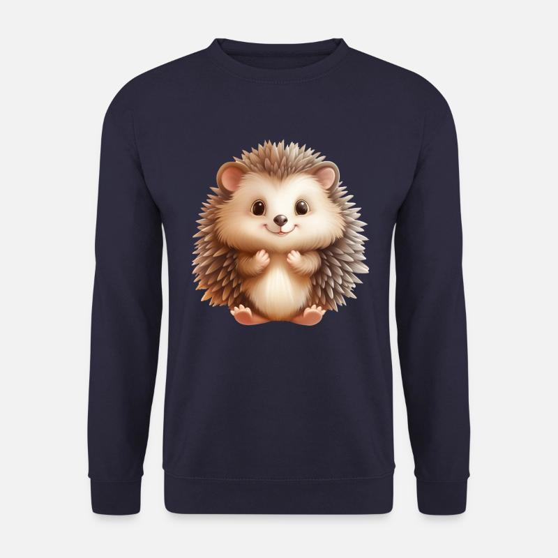Cute sitting hedgehog - Unisex Sweatshirt - navy