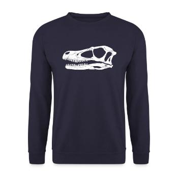 Velociraptor Fossil - Unisex Sweatshirt - navy - Front - Alina (178cm) & Michal (187cm)