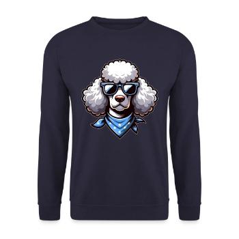 Cool Caniche Lunettes de soleil Bandana Summer Stars - Sweat-shirt Unisexe - marine - Devant - Alina (178cm) & Michal (187cm)