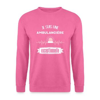 Je suis une ambulancière exceptionnelle - Sweat-shirt Unisexe - rose - Devant