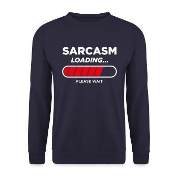 Chargement du sarcasme - Sweat-shirt Unisexe - marine - Devant - Alina (178cm) & Michal (187cm)