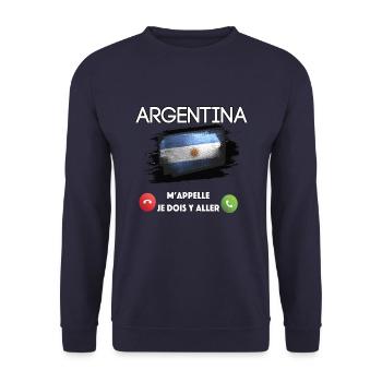 argentina - Sweat-shirt Unisexe - marine - Devant - Alina (178cm) & Michal (187cm)
