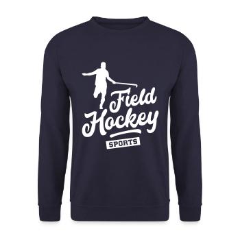 field hockey sport - Unisex Sweatshirt - navy - Front - Alina (178cm) & Michal (187cm)