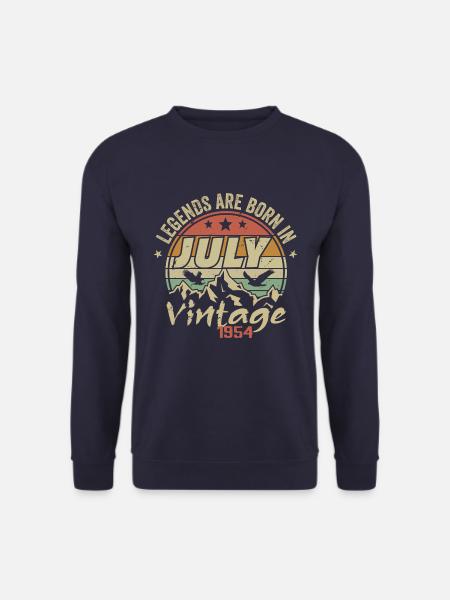 Anniversaire Millésime - Fabriqué en Juillet 1954 - Sweat-shirt Unisexe - marine