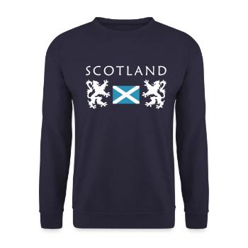 Scotland flag - Unisex Sweatshirt - navy - Front - Alina (178cm) & Michal (187cm)