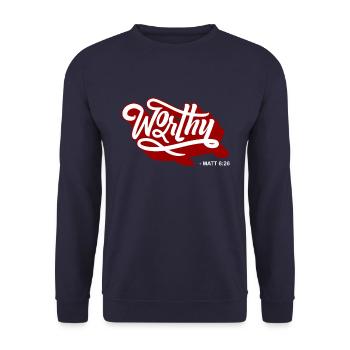 Christian gift - Unisex Sweatshirt - navy - Front - Alina (178cm) & Michal (187cm)