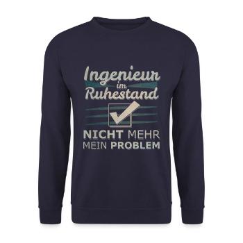 ingenieur Ruhestand - Unisex Pullover - Navy - Vorne - Alina (178cm) & Michal (187cm)