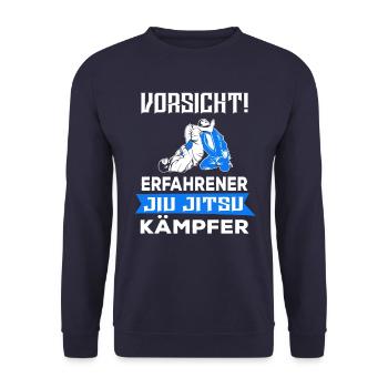 Jiu Jitsu - Ju Jutsu - Erfahrener Kämpfer Geschenk - Unisex Pullover - Navy - Vorne - Alina (178cm) & Michal (187cm)