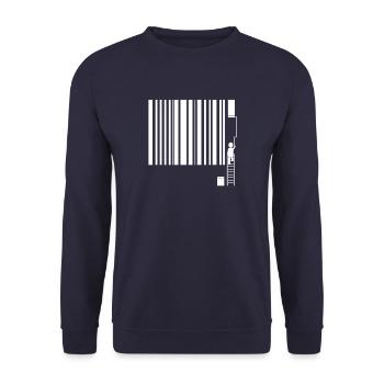 Painter and Varnisher Profession Barcode - Gift - Unisex Sweatshirt - navy - Front - Alina (178cm) & Michal (187cm)