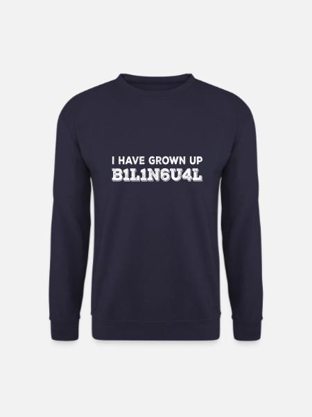 i have grown up bilingual 1337 - Unisex Pullover - Navy