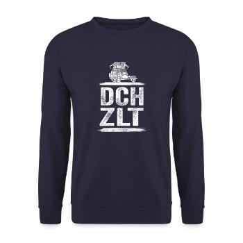 Dachzelt Camping Autozelt Abenteuer Dachzelten - Unisex Pullover - Navy - Vorne - Alina (178cm) & Michal (187cm)