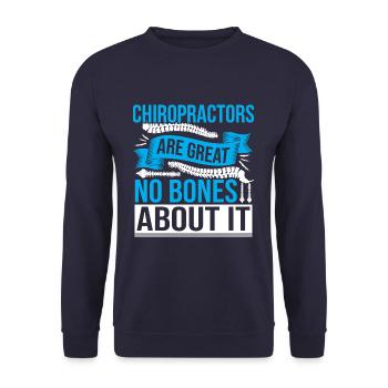 Les chiropraticiens sont une excellente colonne vertébrale chiropratique amusante - Sweat-shirt Unisexe - marine - Devant - Alina (178cm) & Michal (187cm)