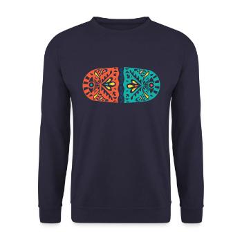 Pretty Pill - Unisex Sweatshirt - navy - Front - Alina (178cm) & Michal (187cm)