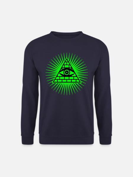 01 The all-seeing eye of God 2c Magic Triangle - Unisex Sweatshirt - navy