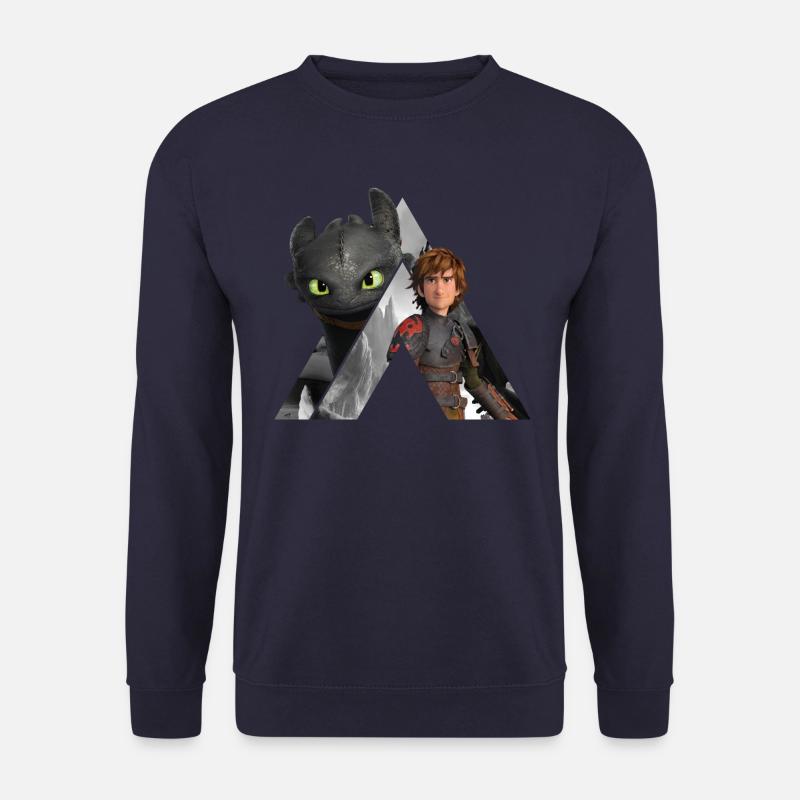 Cómo entrenar a tu dragón de forma fácil Chimuelo e hipo - Sudadera unisex - azul marino