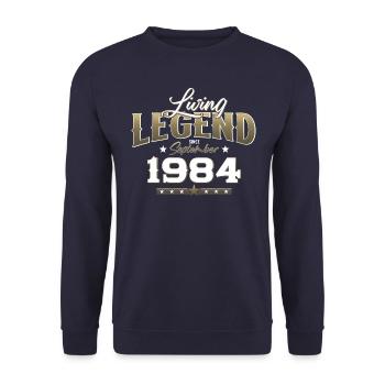 40e anniversaire Légende Septembre 1984 Volume 84 - Sweat-shirt Unisexe - marine - Devant - Alina (178cm) & Michal (187cm)