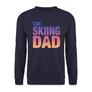 The Skiing Dad - Ski - Unisex Pullover - Navy - Vorne - Alina (178cm) & Michal (187cm)