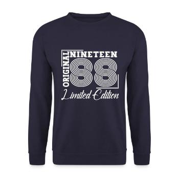 Né en 1988 35ème anniversaire Cadeau homme / femme - Sweat-shirt Unisexe - marine - Devant - Alina (178cm) & Michal (187cm)