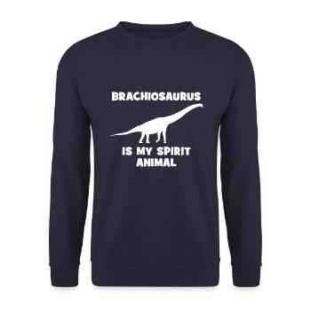 Brachiosaurus - Unisex Pullover - Navy - Vorne - Alina (178cm) & Michal (187cm)