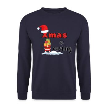 Funny Christmas graphics - Unisex Sweatshirt - navy - Front - Alina (178cm) & Michal (187cm)