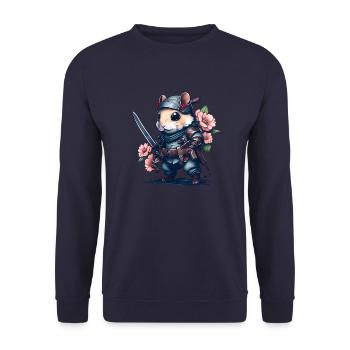 The ninja hamster – incredible and unforgettable - Unisex Sweatshirt - navy - Front - Alina (178cm) & Michal (187cm)