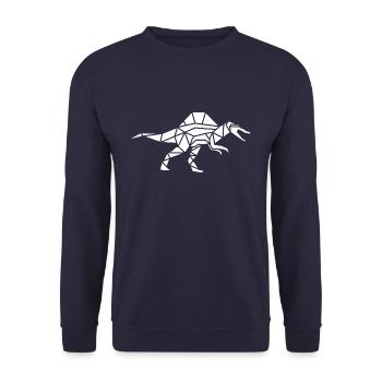 Spinosaurus geometrically polygon surfaces - Unisex Sweatshirt - navy - Front - Alina (178cm) & Michal (187cm)