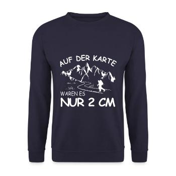 Wandern Wanderer Berge lustiger Spruch - Unisex Pullover - Navy - Vorne - Alina (178cm) & Michal (187cm)