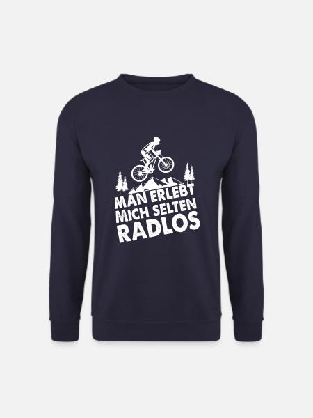 Man Erlebt Mich Selten Radlos - Unisex Pullover - Navy