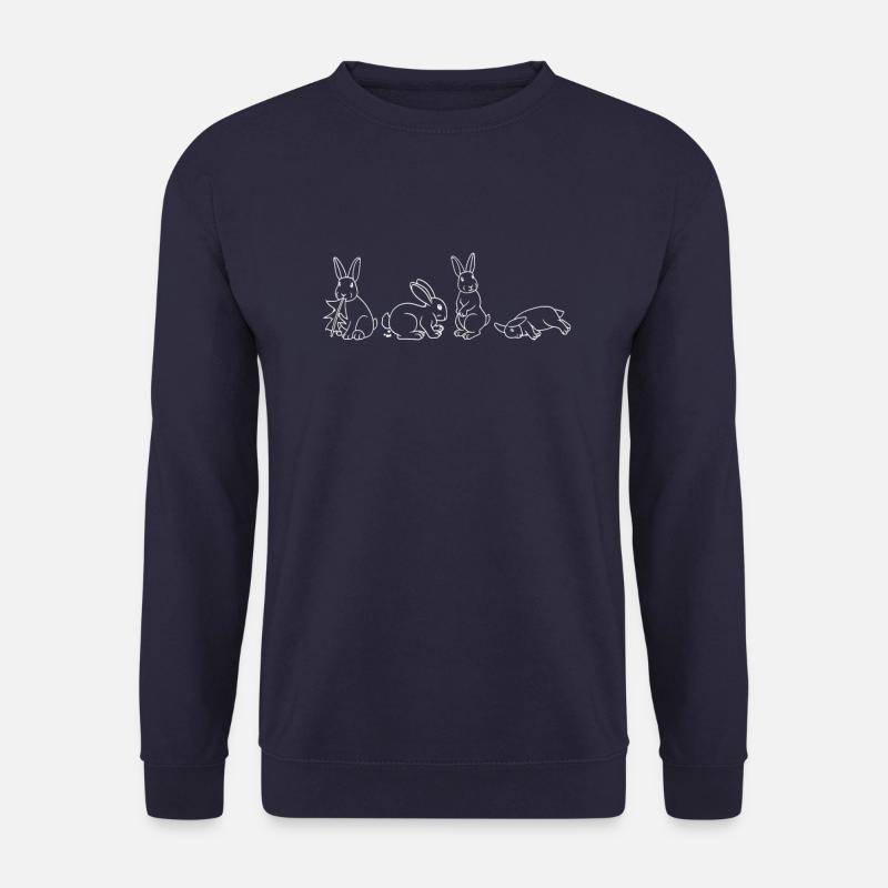 Typical rabbit poses Funny rabbit design - Unisex Sweatshirt - navy